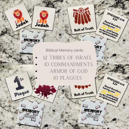 Biblical Memory cards for kids